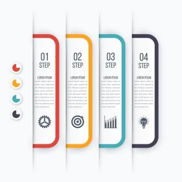 Modern infographics template with 4 options. Stock Illustration