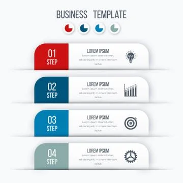Modern infographics template with 4 options. Stock Illustration