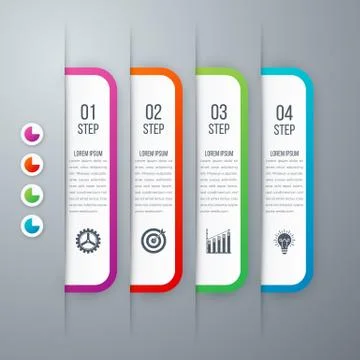 Modern infographics template with 4 options. Stock Illustration