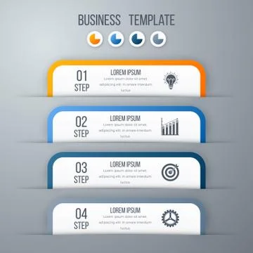 Modern infographics template with 4 options. Stock Illustration