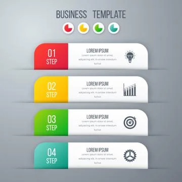 Modern infographics template with 4 options. Stock Illustration