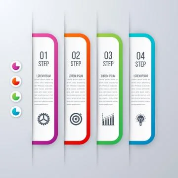 Modern infographics template with 4 options. Illustrazione stock