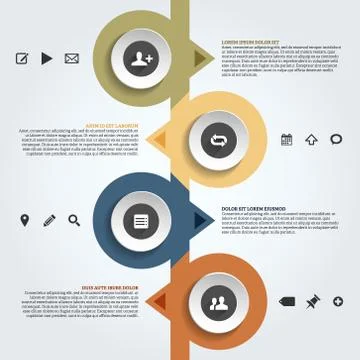 Modern infographics template Stock Illustration