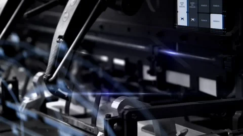 Modern information-based intelligent processing and big data production Stock Footage 323677233