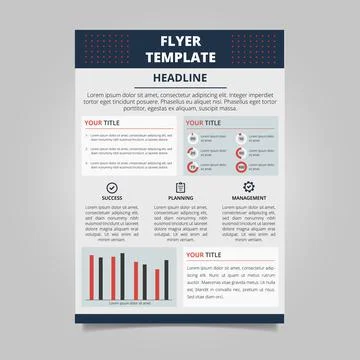 Modern Informational flyer template Stock Illustration