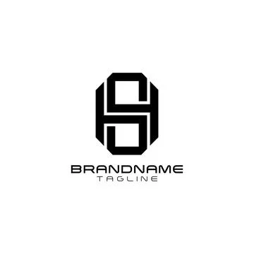 Modern initial HS logo design vector Stock Illustration