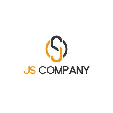 Modern initial JS COMPANY vector style logo design Stock Illustration