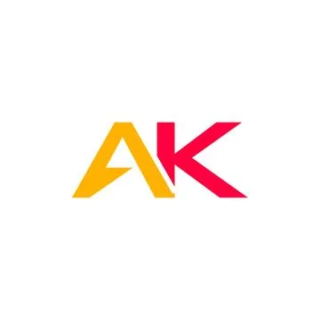 Modern Initial Letter AK Icon Stock Illustration