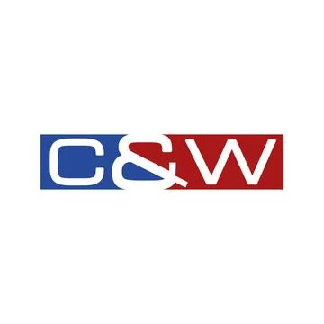 Modern Initial Letter CW Icon Stock Illustration