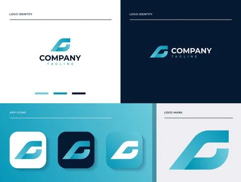 Modern Initial Letter G Logo Vector Design Template. Stock Illustration