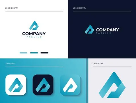 Modern Initial Letter A Logo Vector Design Template. Illustration