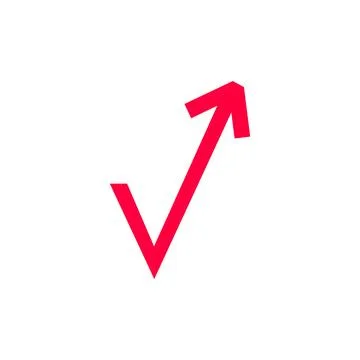 Modern Initial Letter V Arrow Icon Stock Illustration