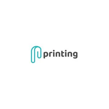 Modern initial P PRINTING form mold logo design Stock Illustration