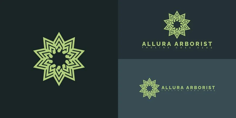 Modern initial spiral vector letter A or AA logo in green color Stock Illustration