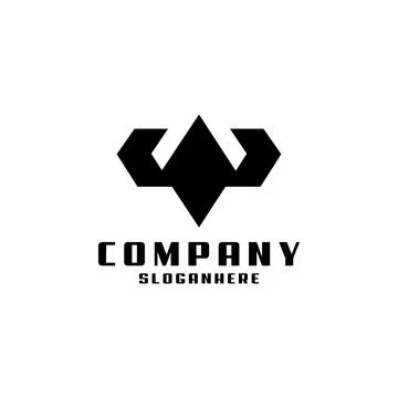 Modern initial W diamond logo design vector Illustrazione stock