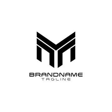 Modern initial YM logo design vector Stock Illustration