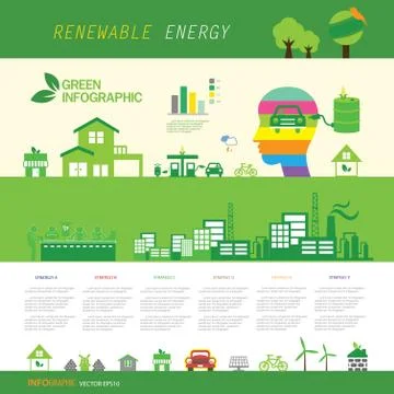 Modern innovation and technologies for nature conservation Stock Illustration