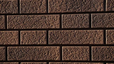 Modern innovative building materials. Plastic facade panels imitating brickwork Stock Footage 166750705