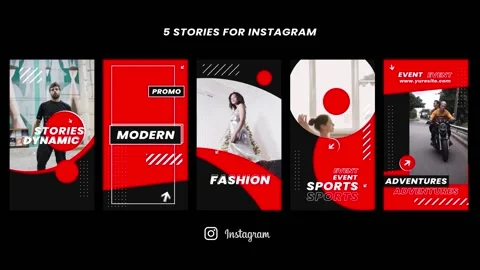 Modern Instagram Stories AE Project 스톡 After Effects