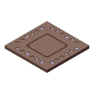Modern integrated circuit showing computing power and technology イラスト素材