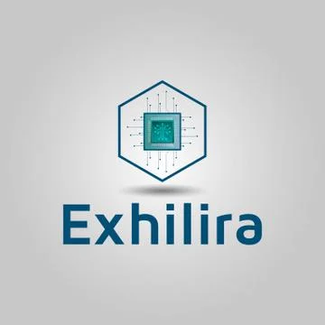 Modern intelligence technology science robotic artificial logo design. Stock Illustration