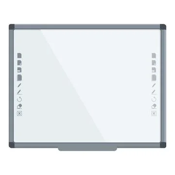 Modern interactive board icon cartoon vector. Media visual Stock Illustration