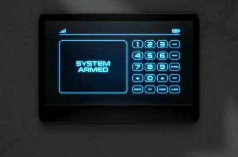 Modern Interactive Home Security Stock Illustration
