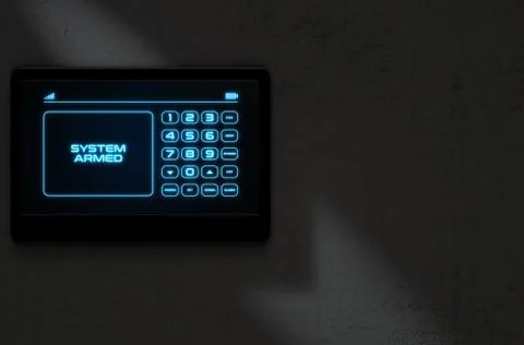 Modern Interactive Home Security Illustrazione stock