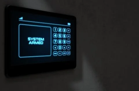 Modern Interactive Home Security Stock Illustration