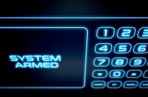 Modern Interactive Home Security Stock Illustration