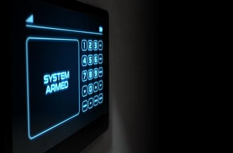 Modern Interactive Home Security Stock Illustration