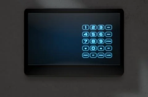 Modern Interactive Home Security Stock Illustration