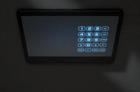 Modern Interactive Home Security Stock Illustration