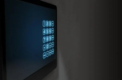 Modern Interactive Home Security Stock Illustration