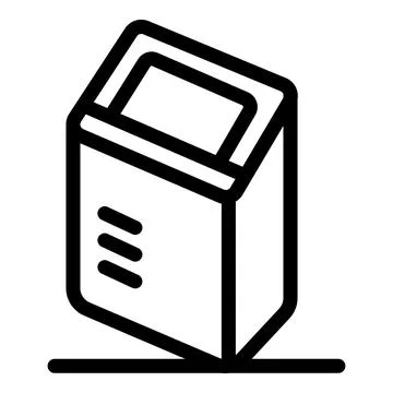 Modern interactive information kiosk being used in public building Stock Illustration