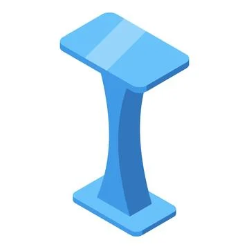 Modern interactive kiosk providing information and services in public spaces Stock Illustration