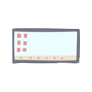 Modern interactive smartboard cartoon vector illustration Illustrazione stock