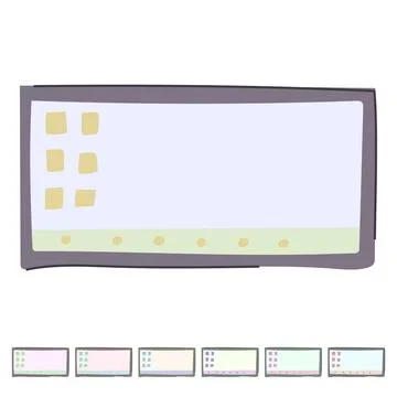 Modern interactive smartboard vector cartoon graphic Stock Illustration