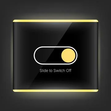 Modern Interactive Touchscreen Switch Button Technology Interface Stock Illustration