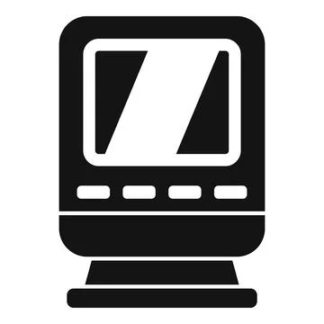 Modern intercity express train front view simple icon Stock Illustration