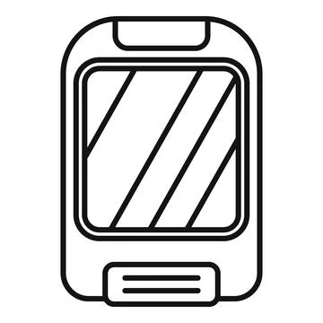 Modern intercity express train front view line icon Illustrazione stock