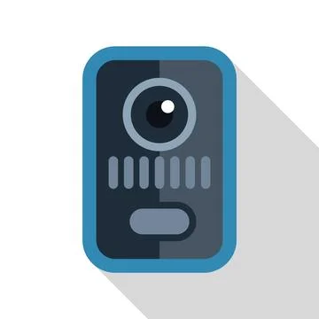 Modern intercom system allowing communication with visitors Stock Illustration