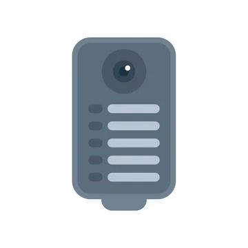 Modern intercom system with camera displaying user interface Stock Illustration