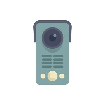 Modern intercom system with camera for home security Stock Illustration