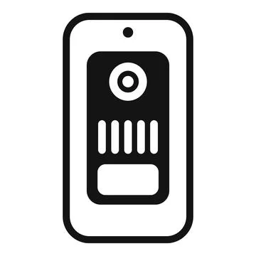 Modern intercom system displaying access control buttons Stock Illustration