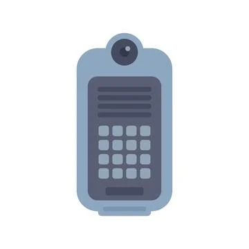 Modern intercom system displaying buttons for communication Stock Illustration