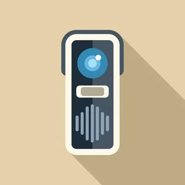 Modern intercom system displaying security features Stockillustratie