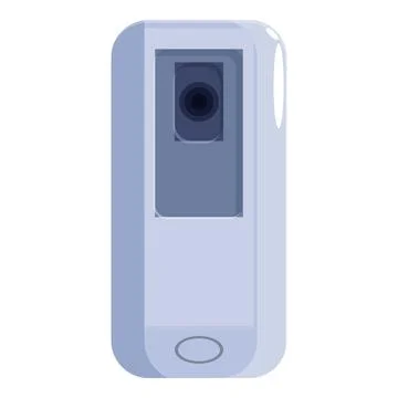 Modern intercom system ensuring security and communication in buildings Illustrazione stock