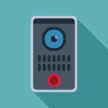 Modern intercom system providing enhanced security and communication Illustrazione stock