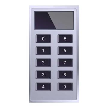 Modern intercom system showing a blank screen for your message 스톡 일러스트